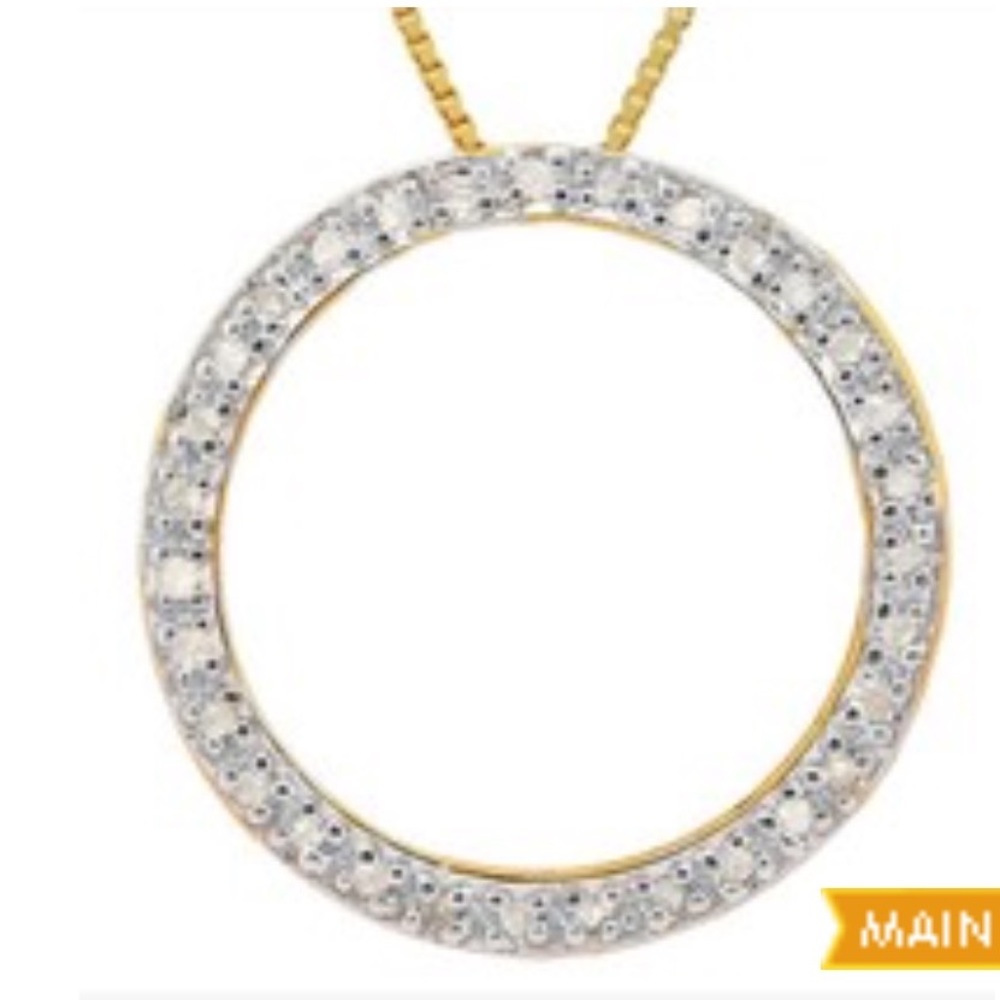 Diamond circle of love and life Pendant - Picture 1 of 7